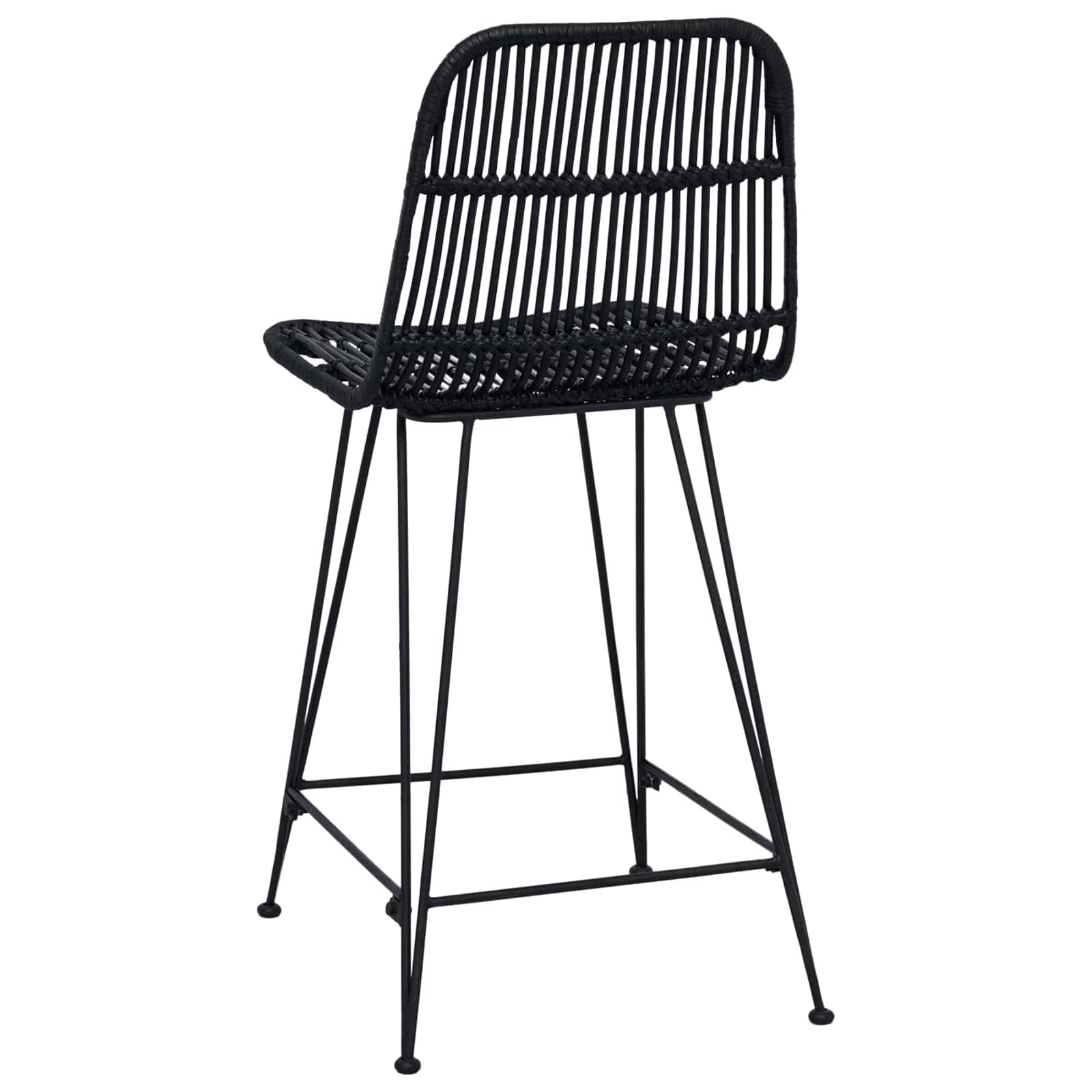 Barhocker 2 pcs Natur 44 x 54 x 96 cm Rattan und Stahl