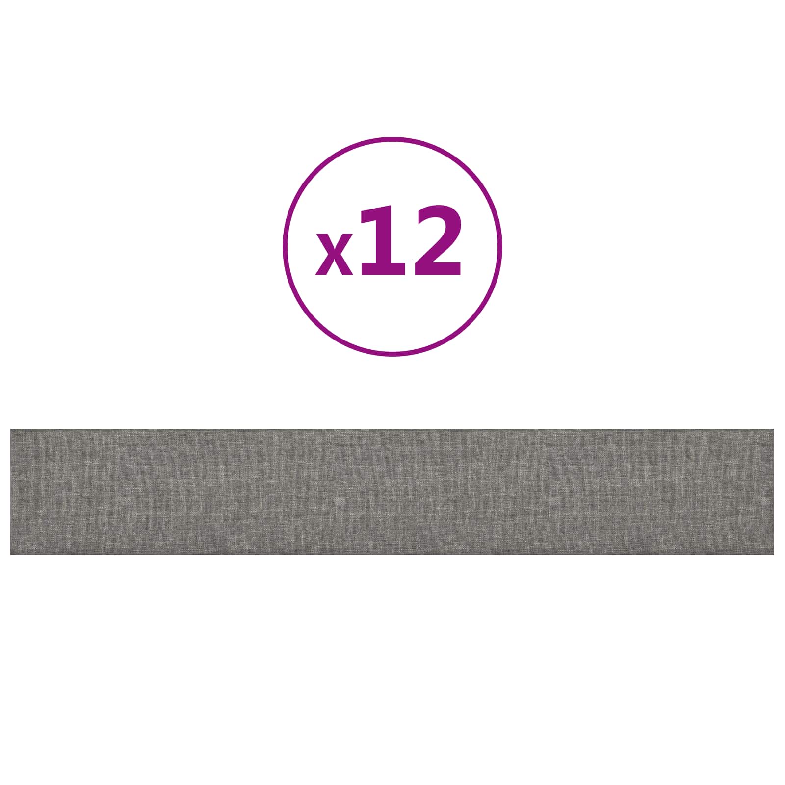 Wandkopfteilen 12 pcs 30 x 15 cm Creme Stoff