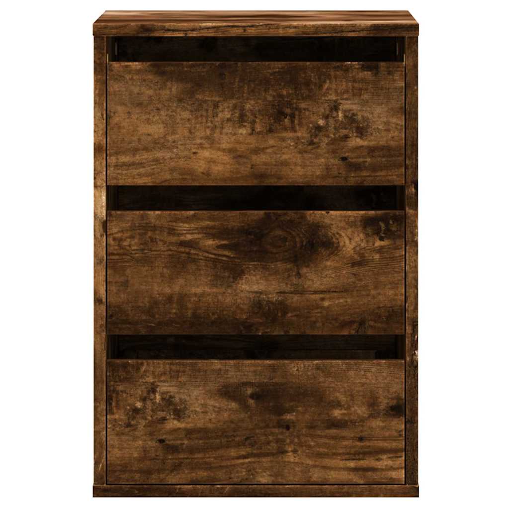 Schubladenschrank Schwarz Eichen-Optik 41 x 40 x 58 cm