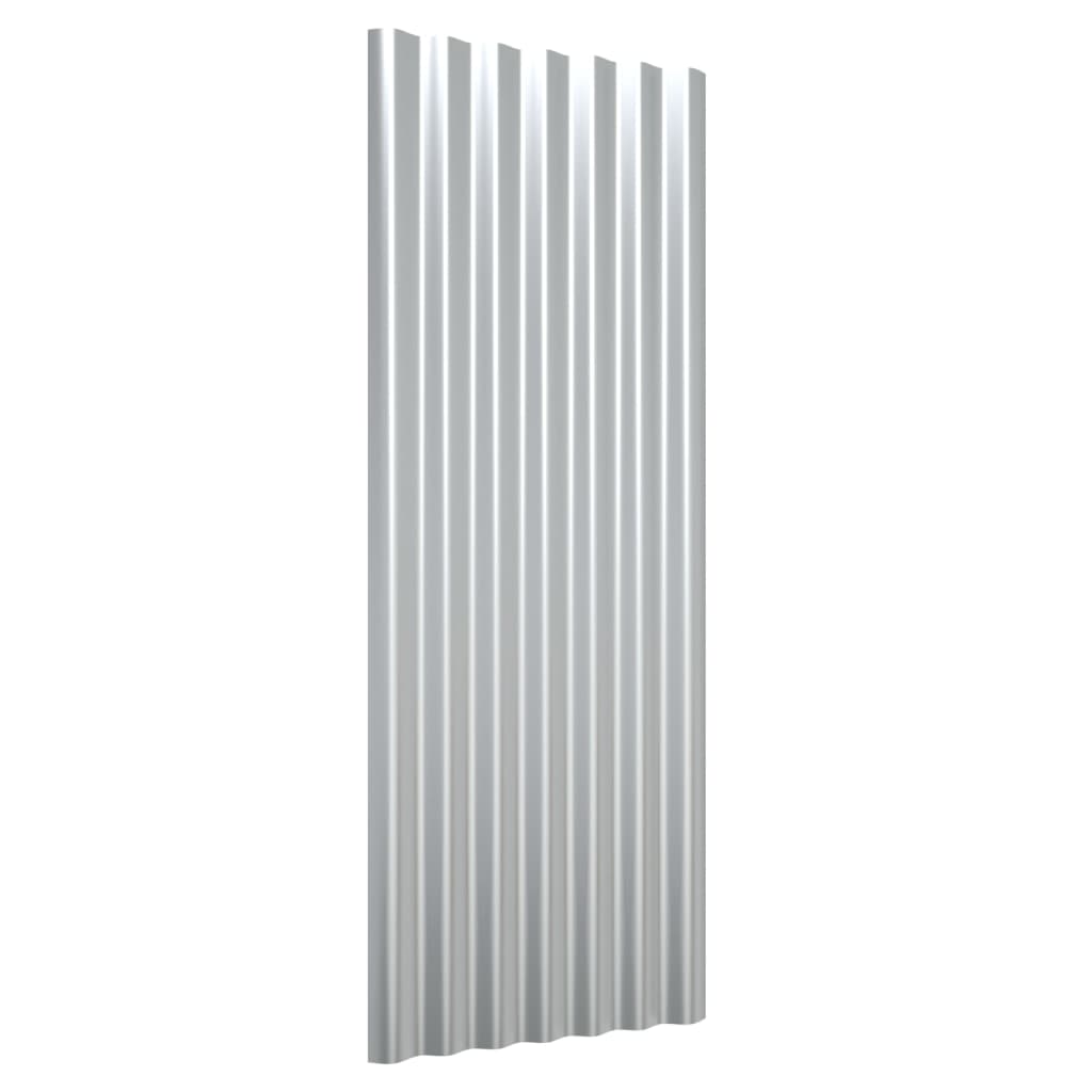 Dachpaneele 12 Stk. Verzinkter Stahl Grün 100x36 cm