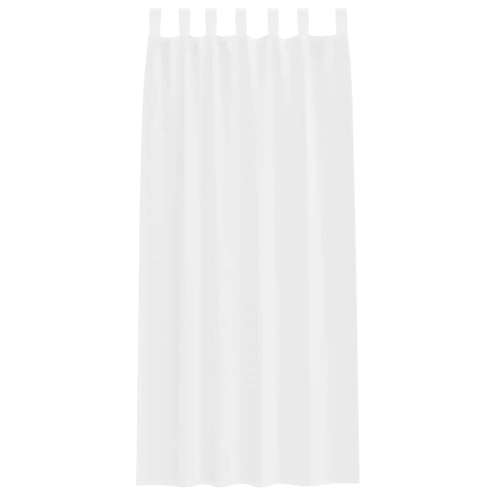 Voile-Vorhang mit Vorhängen 2 pcs Weiß 140 x 140 cm Polyester