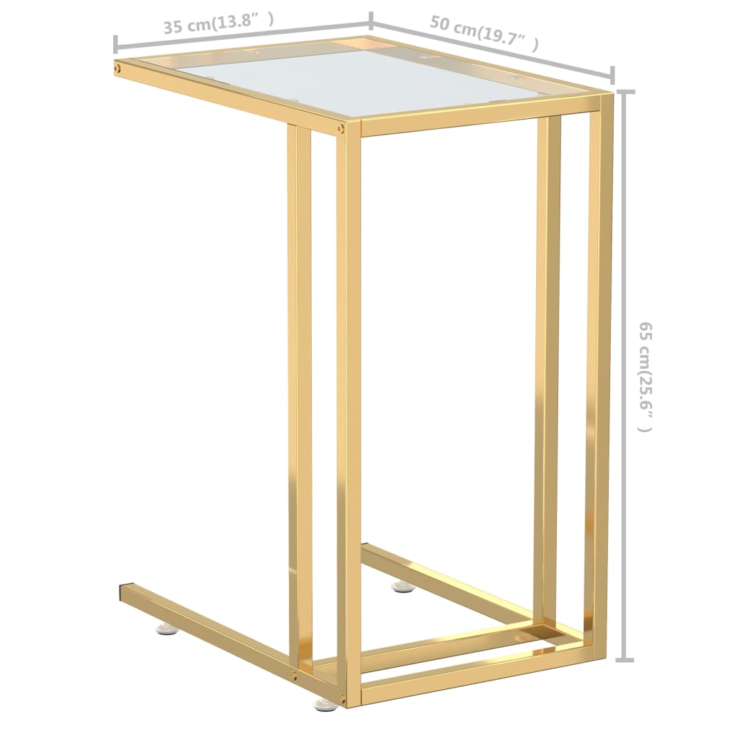 Computer-Beistelltisch Schwarz 50x35x65 cm Hartglas