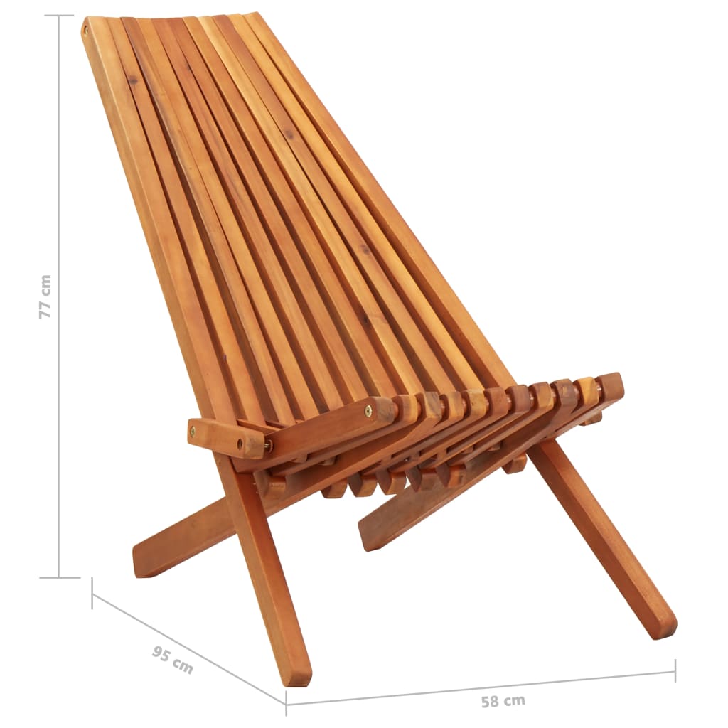 Garten-Liegestuhl Klappbar Massivholz Akazie