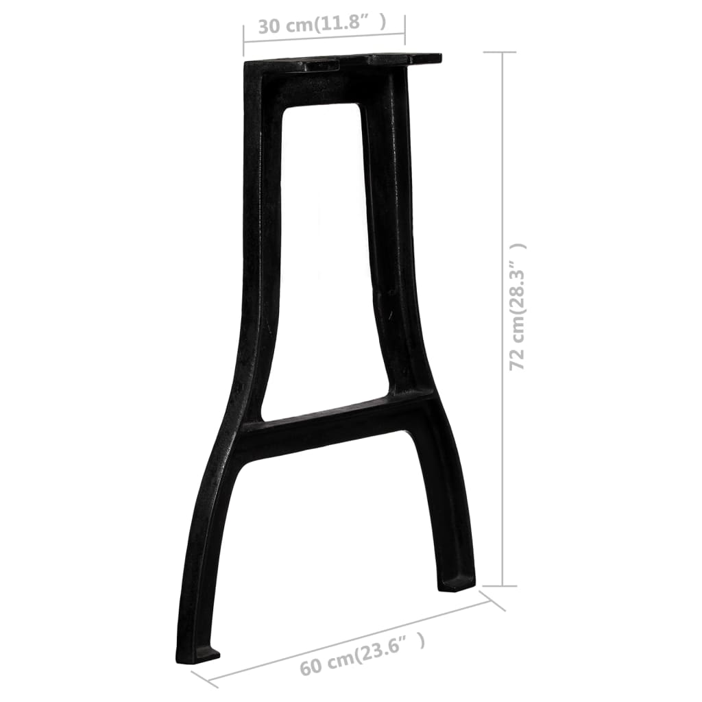 Esstisch-Beine 2 Stk. Y-Gestell Gusseisen