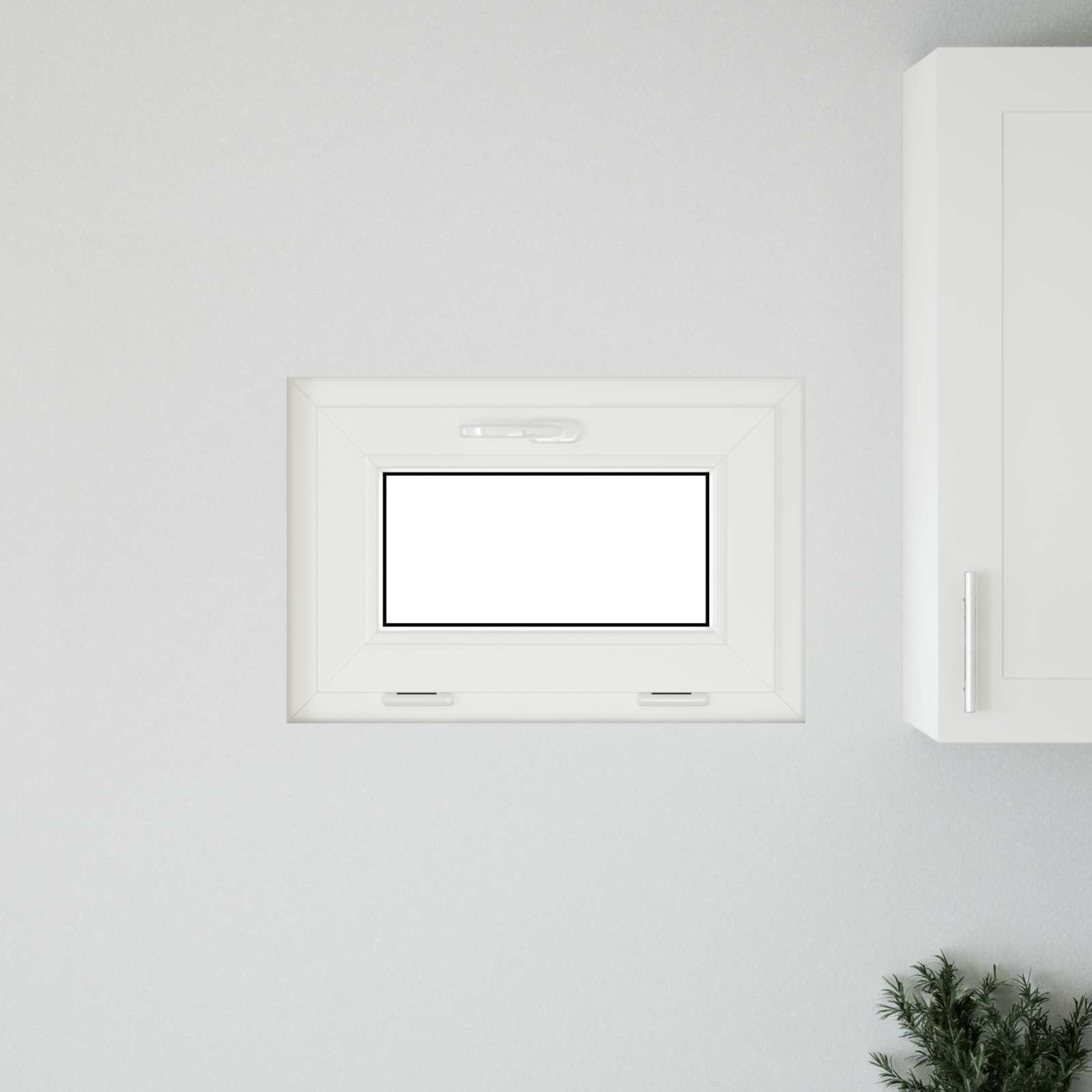 Kellerfenster RISOR 60 x 40 cm PVC und Glas Weiß