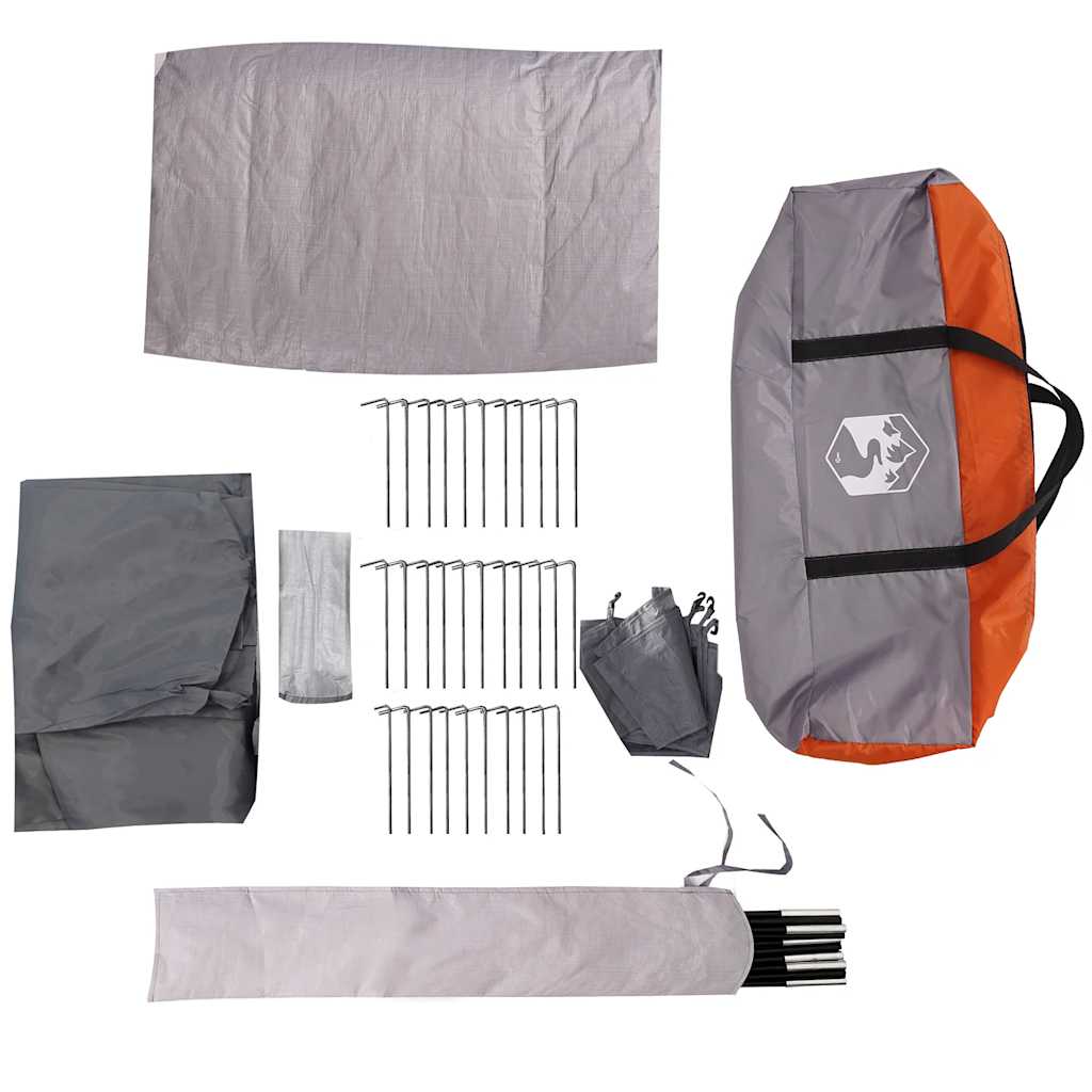 Campingzelt 4 Personen Grün Wasserdicht
