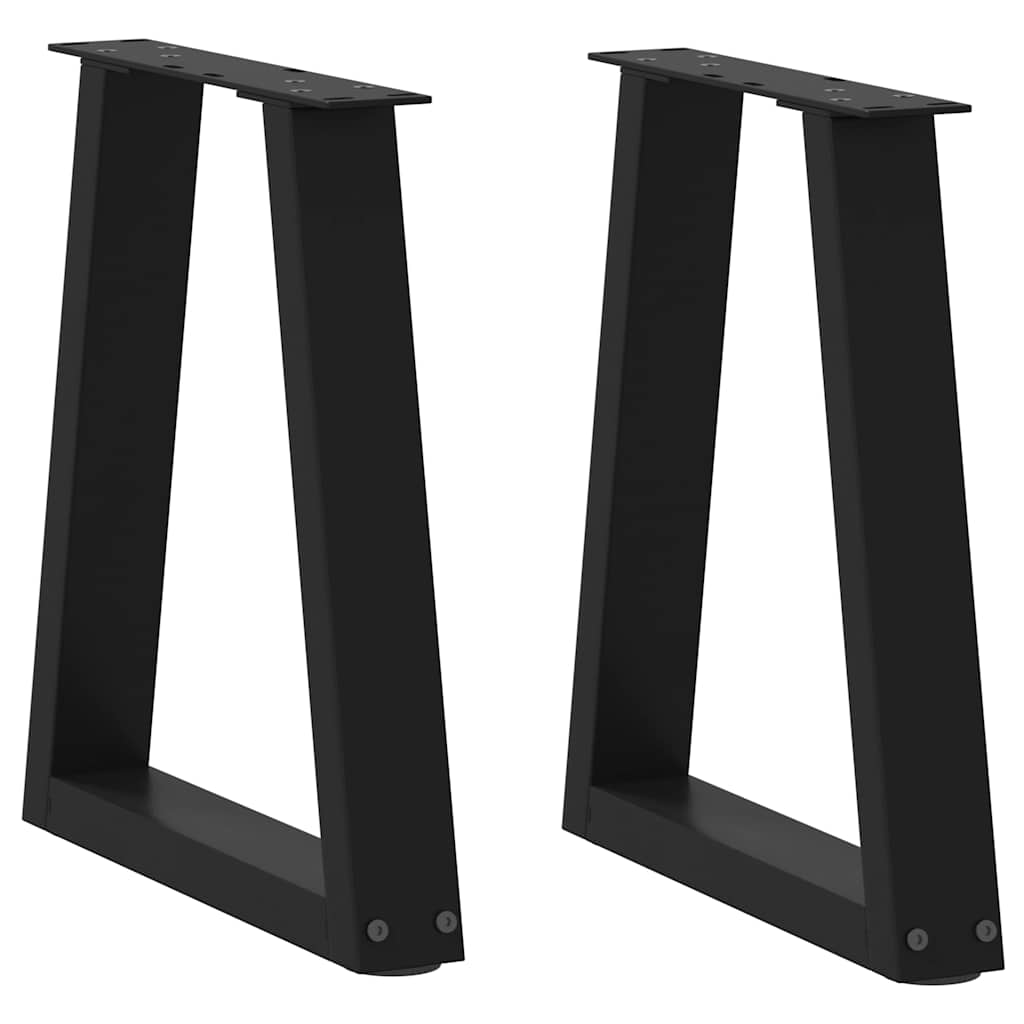 Couchtischbeine V-Form 2 Stück Schwarz 30x(30-31,3) cm Stahl