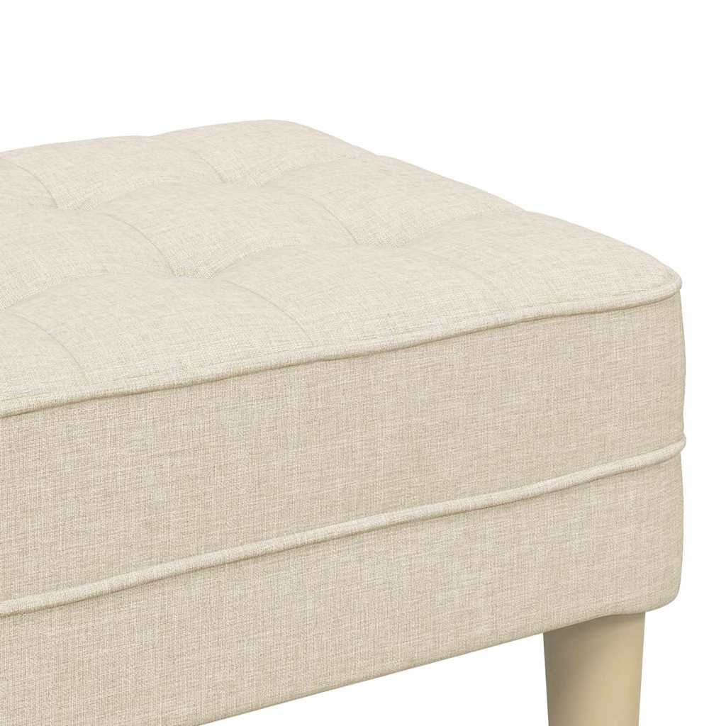 Bank mit Kissen Hellgrau 113 x 57 x 39 cm Stoff