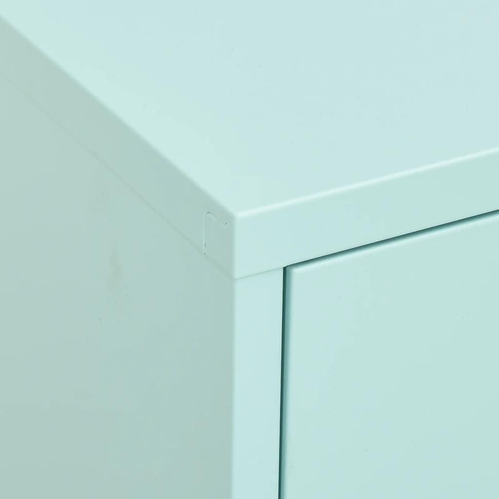 Beistellschrank Olivgrün 80x35x101,5 cm Stahl