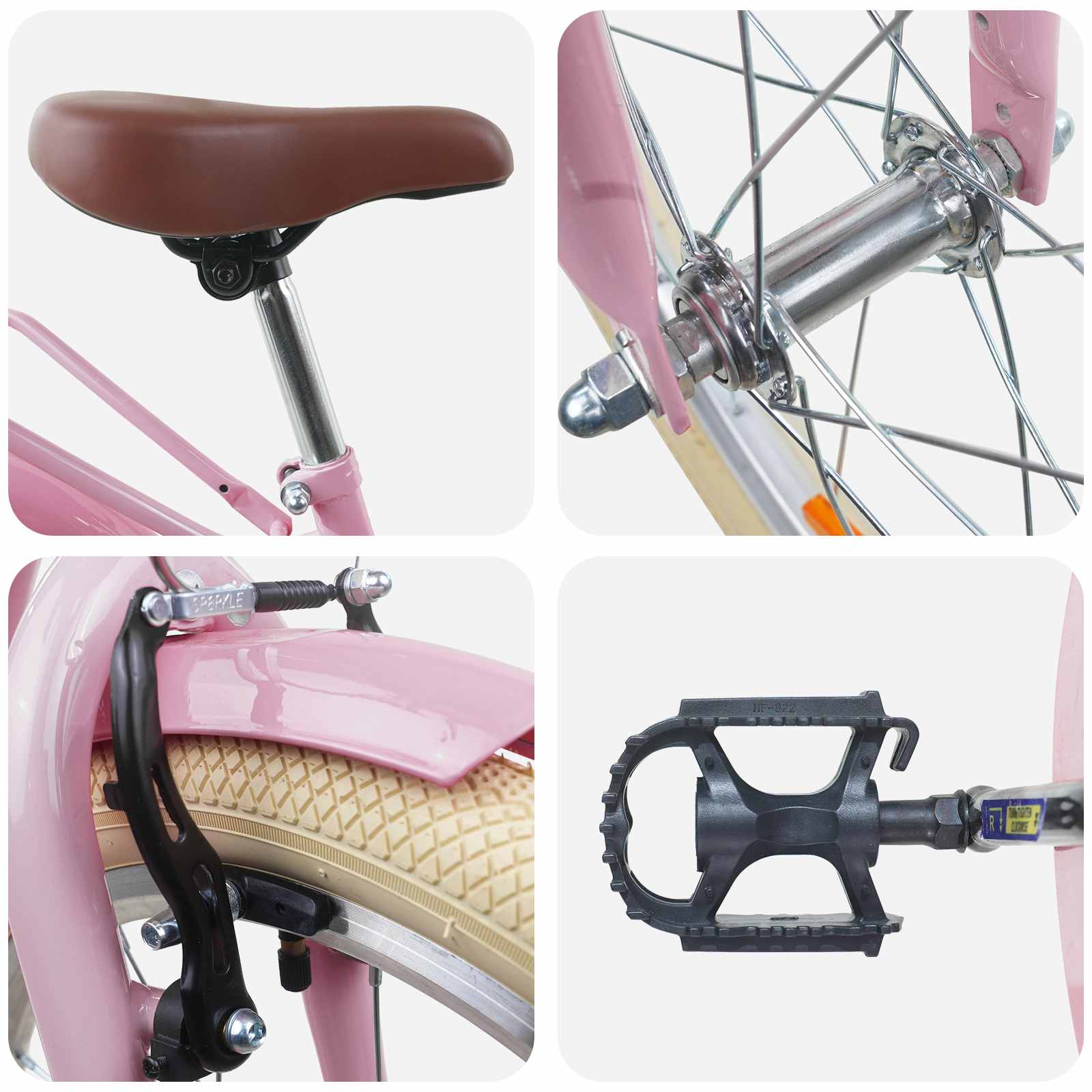 Kinderfahrrad 20 Zoll für 6-11 Jahre alt Schwarz