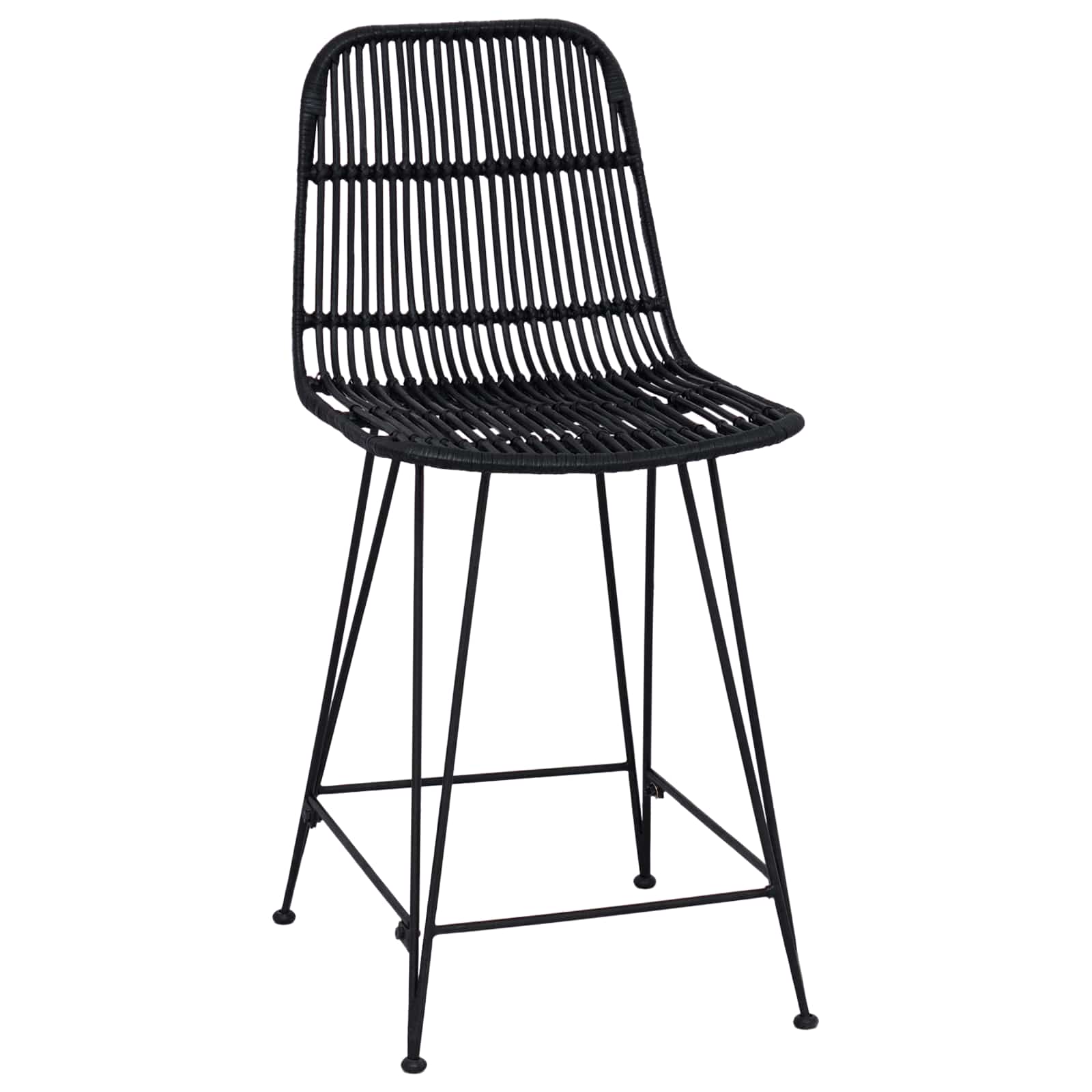 Barhocker 2 pcs Natur 44 x 54 x 96 cm Rattan und Stahl