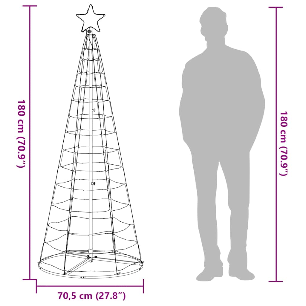 LED Weihnachtsbaum 200 LEDs Warmweiß 180 cm