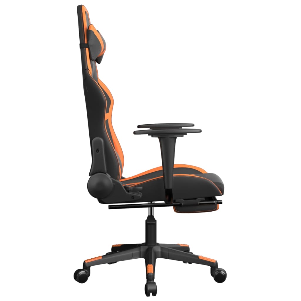 Gaming-Stuhl mit Massagefunktion Schwarz und Grün Kunstleder