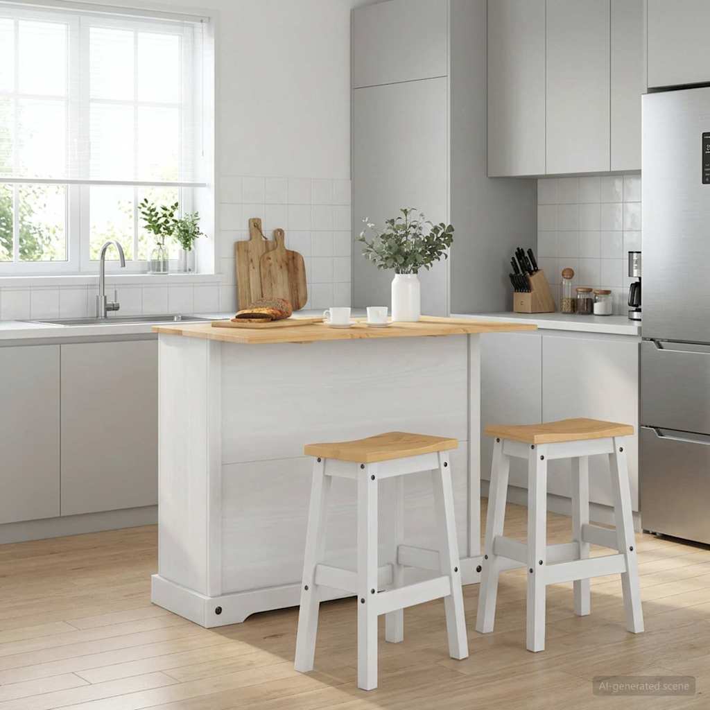 Kücheninsel Set mit Schubladen 3 pcs Honigwachs Massiv-Kiefer