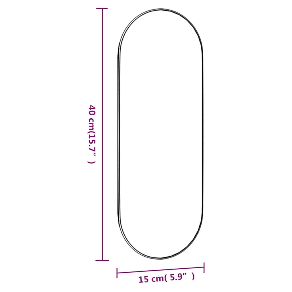 Spiegel mit LED-Leuchten 60x30 cm Glas Oval
