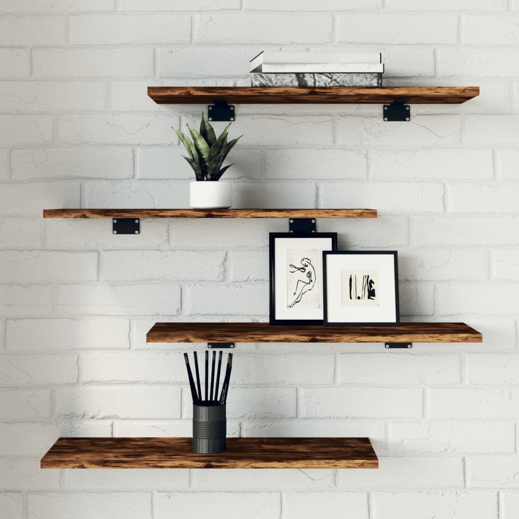 Bücherregal-Bretter 4 Stk. Weiß 40x10x1,5 cm Holzwerkstoff