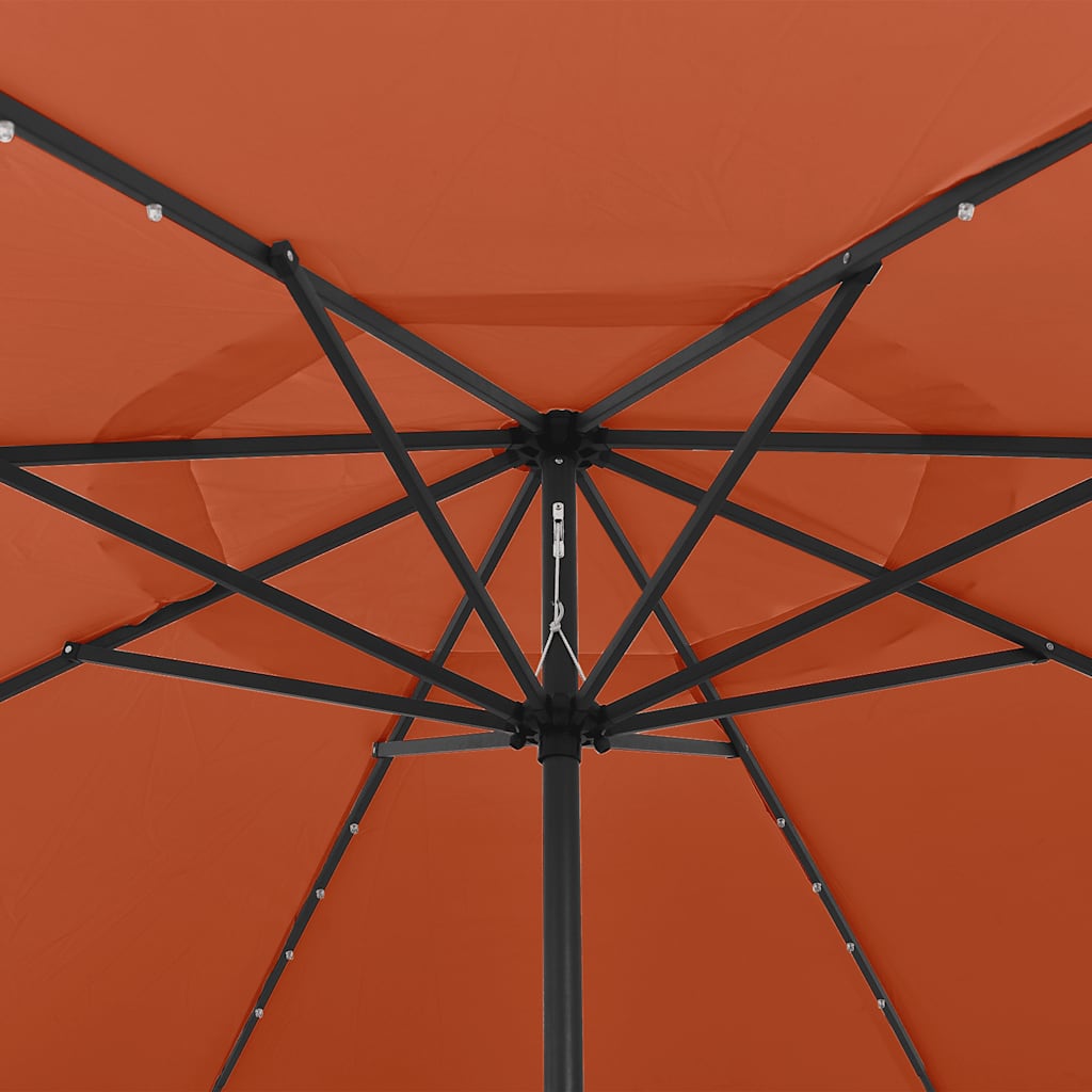 Sonnenschirm mit LED-Beleuchtung 400 cm Sandweiß