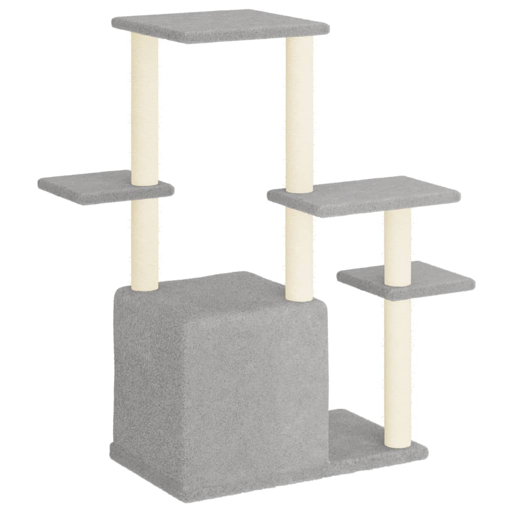 Kratzbaum mit Sisal-Kratzsäulen Creme 97,5 cm