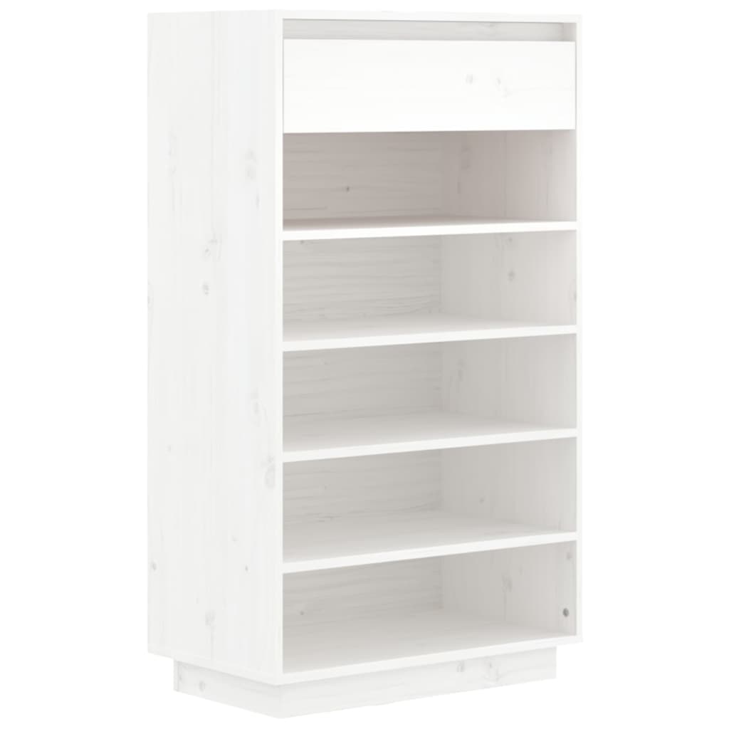 Schuhregal 60x34x105 cm Massivholz Kiefer