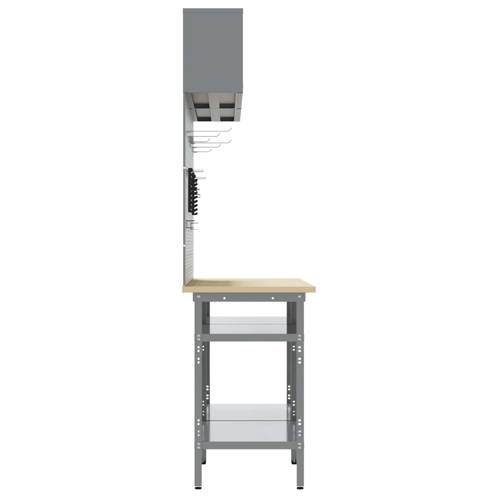 Werkbank-Set mit Schubladen 2 pcs Rot und Grau 200 x 55 x 85 cm