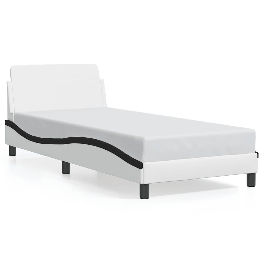 Bettgestell "Dover" Schwarz 80x200 cm Kunstleder