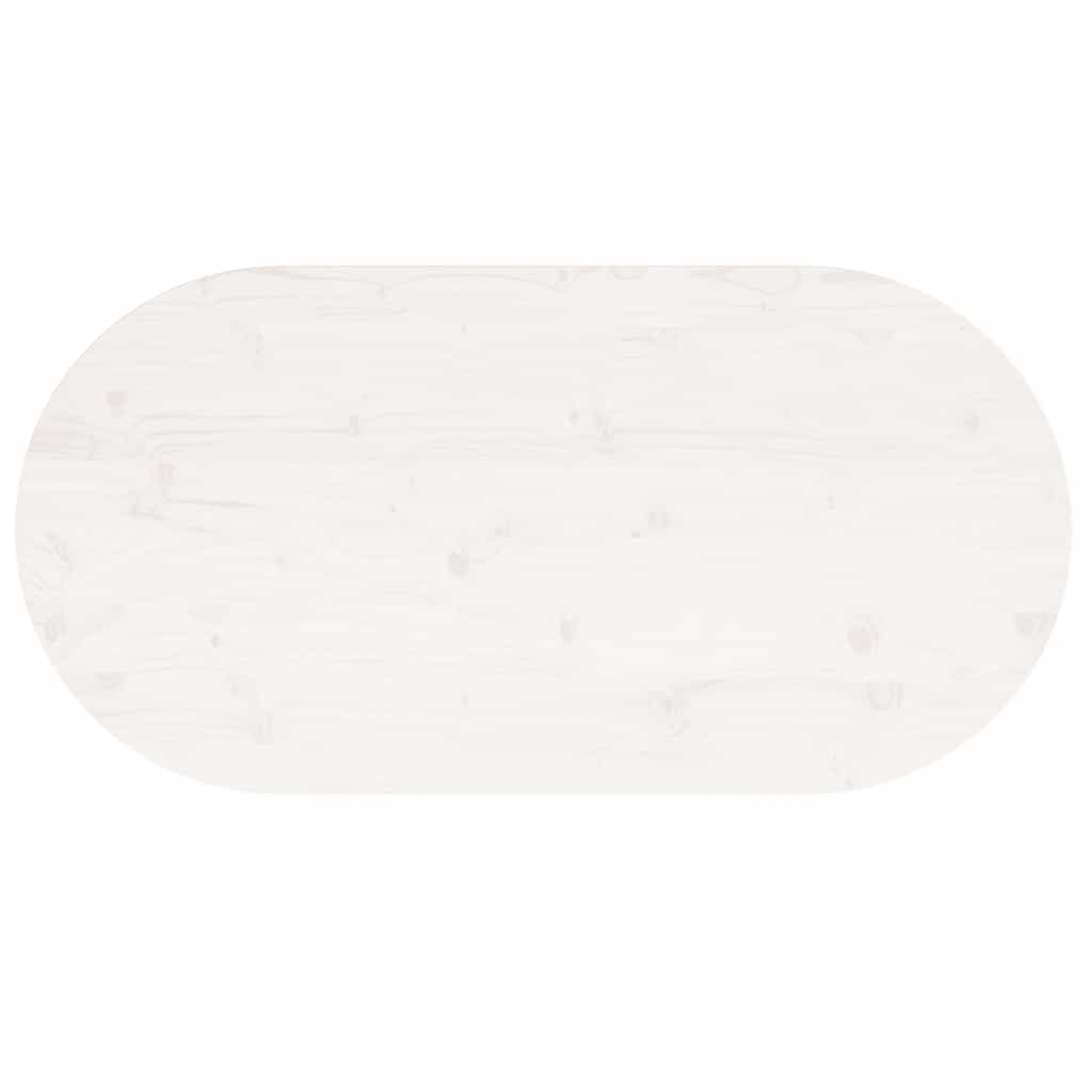 Tischplatte 60x30x2,5 cm Massivholz Kiefer Oval