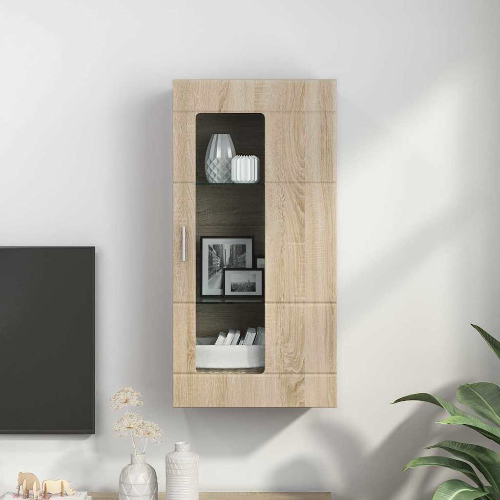 Highboard mit Regal FLORIN Weiß 60 x 35 x 182 cm Holzwerkstoff