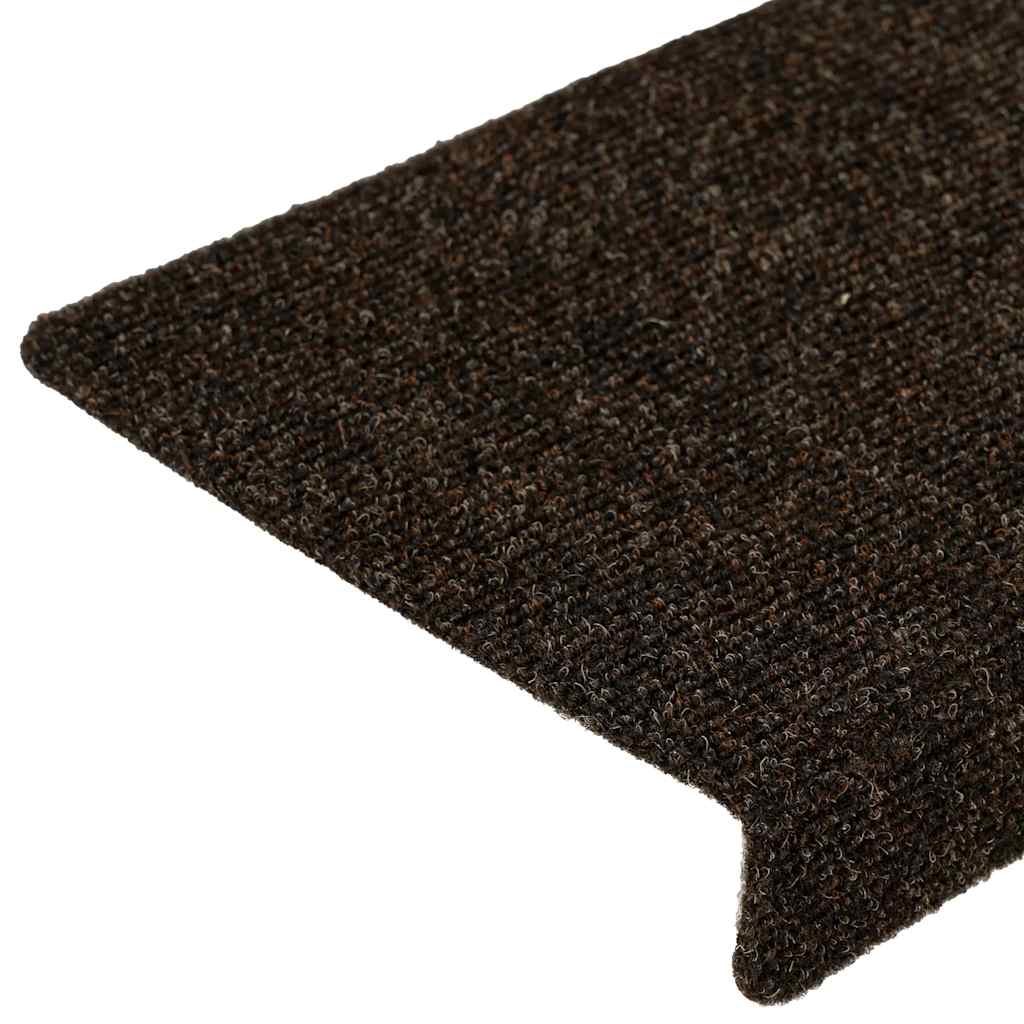 Stufenmatten Selbstklebend 15 Stk. 65x21x4 cm Hellbraun Rechteckiger Rand