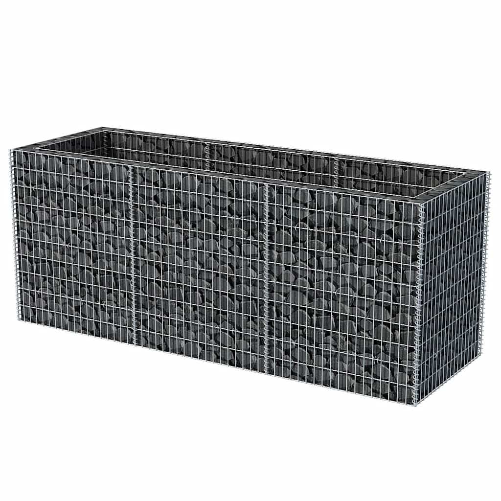 Gabionen-Hochbeet Stahl 360×90×100 cm