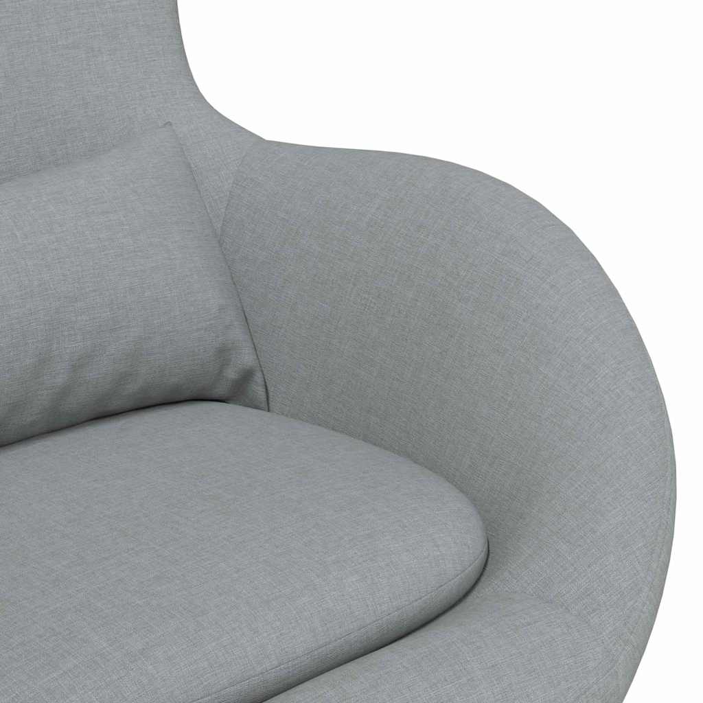 Eiersessel Hellgrau 63 x 73 x 90 cm Stoff