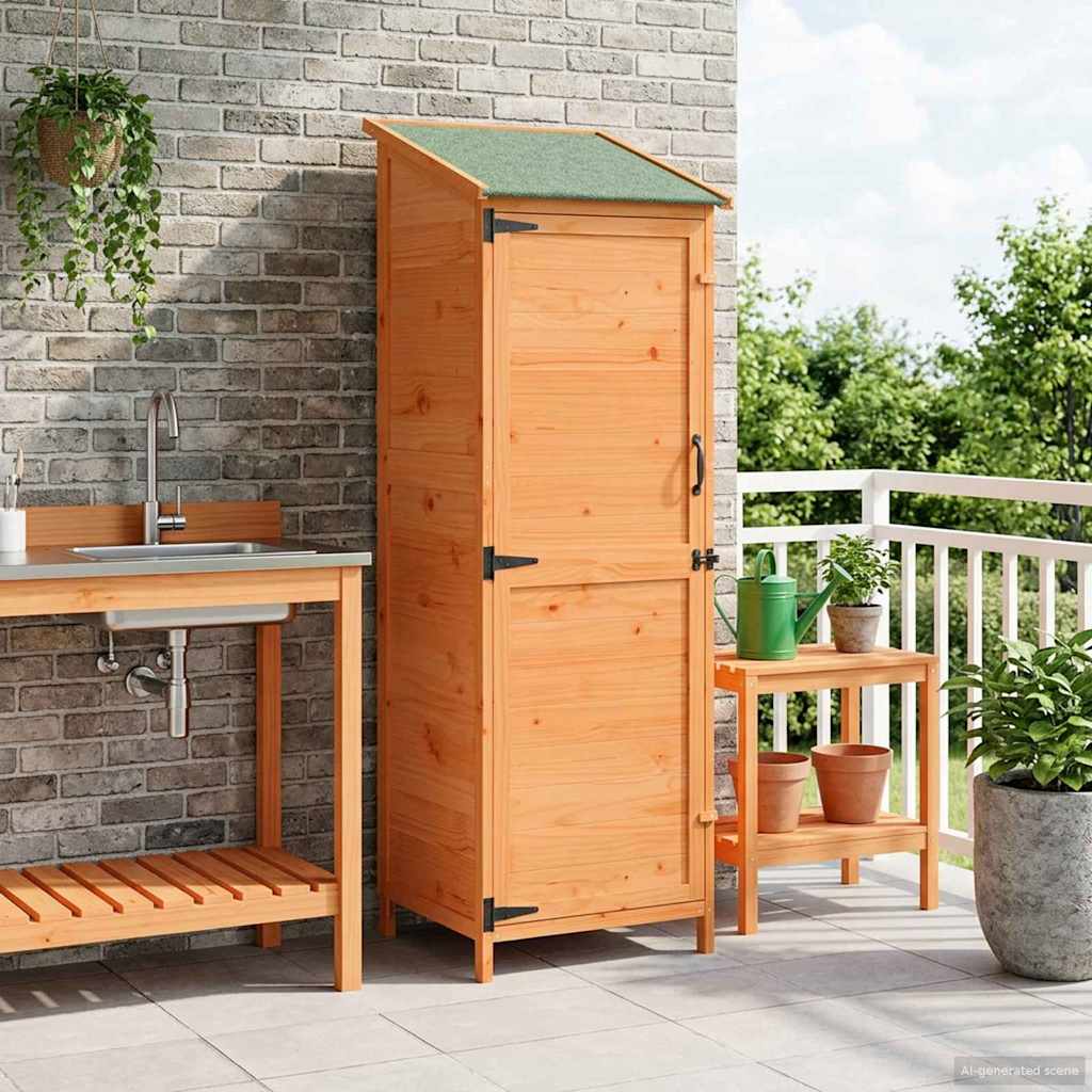 Gartenschuppen Natur 59 x 56 x 113,5 cm Massivholz aus Fichte