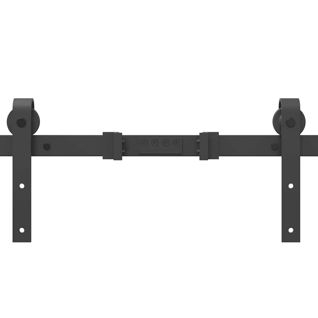 Schiebetürbeschlag-Set 305 cm Stahl Schwarz
