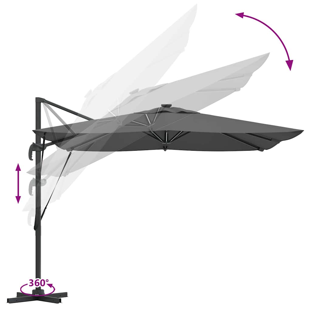 Sonnenschirm Sand 286 x 284 x 270 cm Aluminium und Polyester