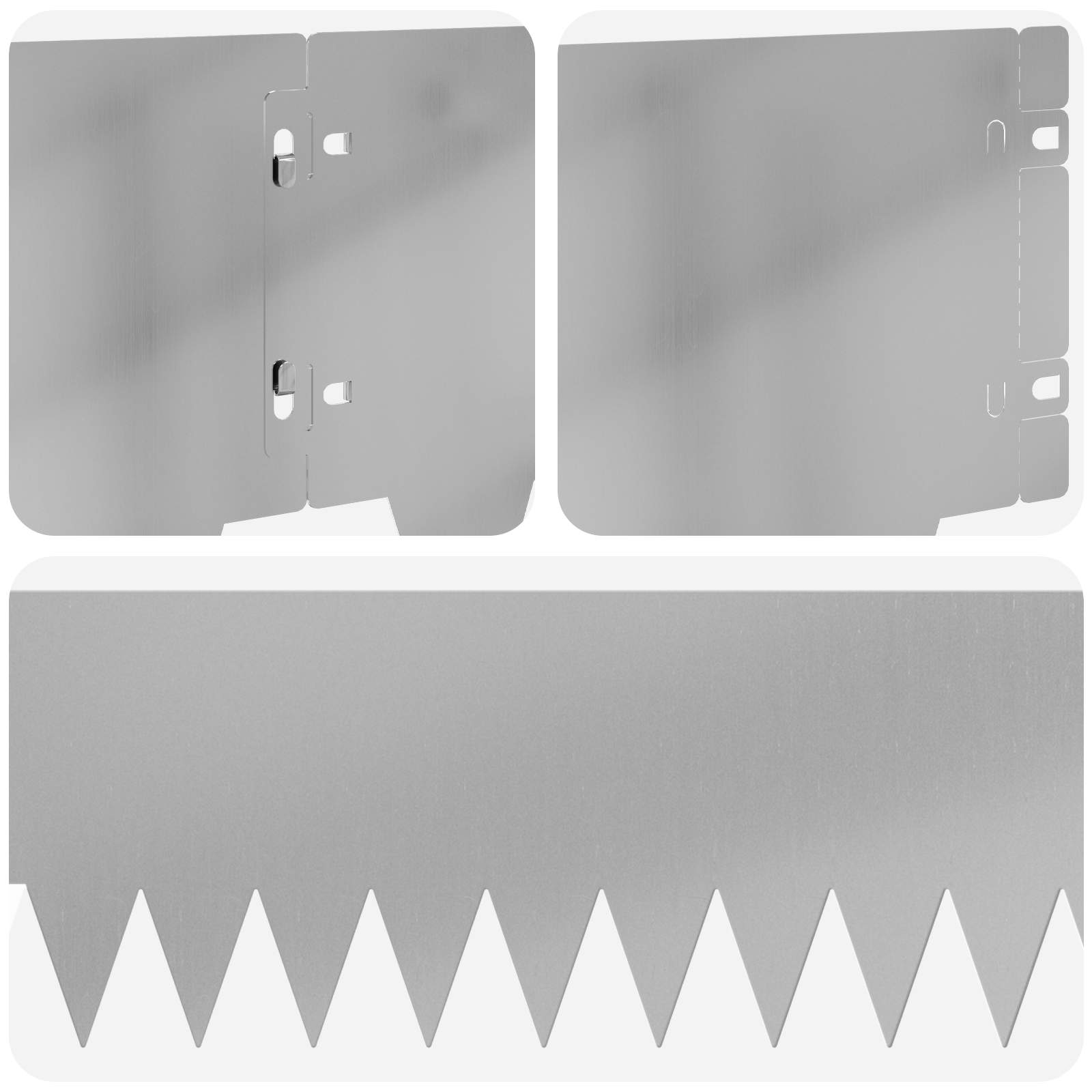 Raseneinfassung 10 pcs Länge Höhe 103 x 15 cm Stahl Schwarz