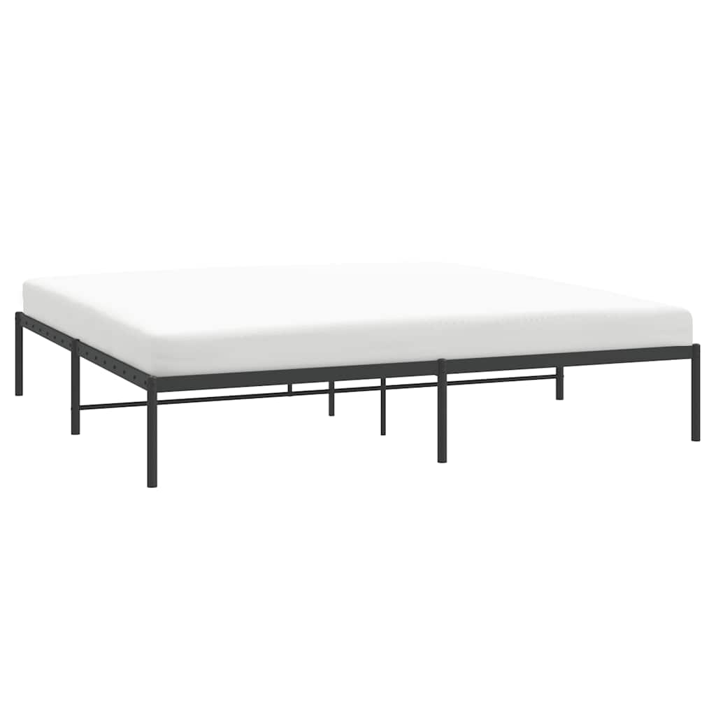 Bettgestell Metall Schwarz 75x190 cm