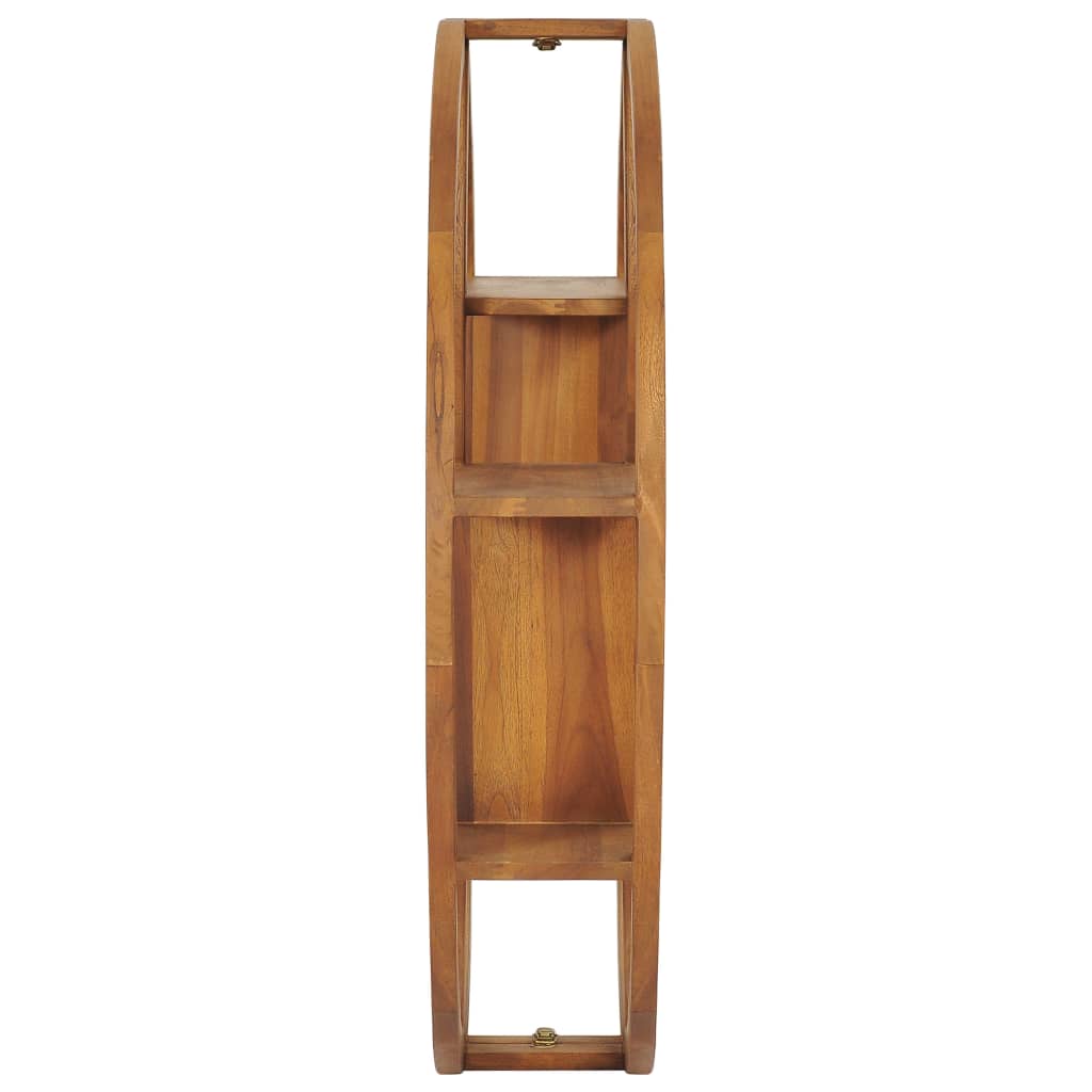 Wandregal Yin und Yang 80x17,5x80 cm Teak Massivholz