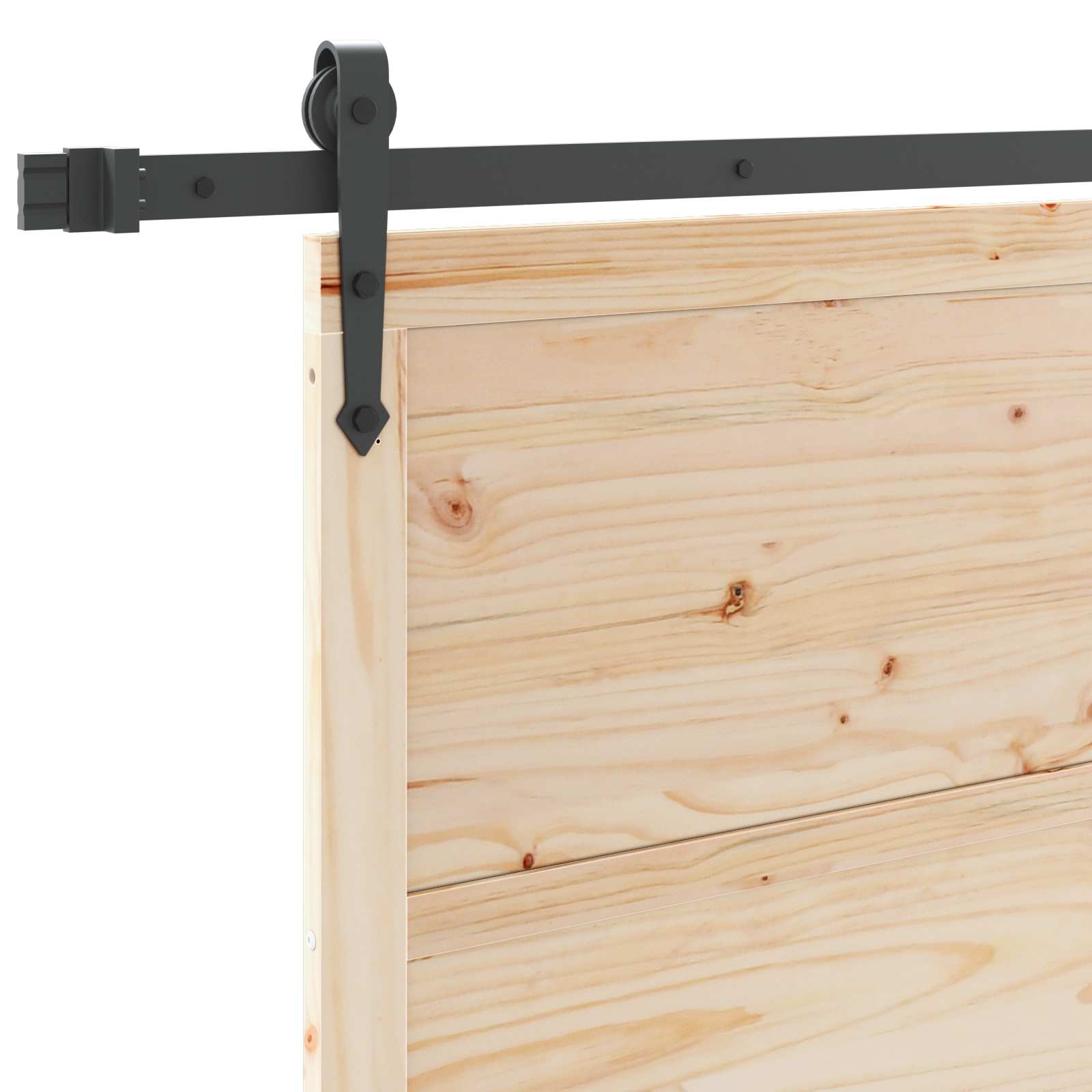 Schiebetür Natur 100 x 208 cm Massives Kiefernholz
