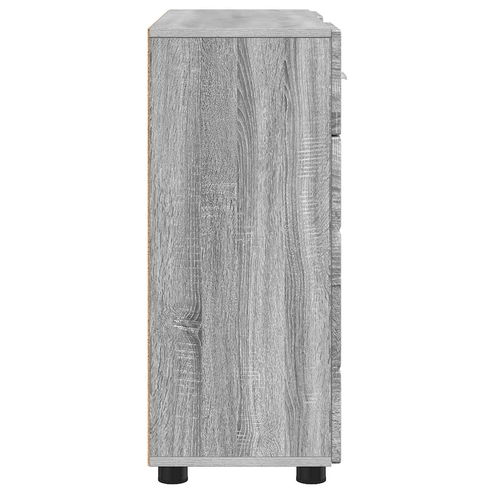 Highboard mit Regal FLORIN Weiß 60 x 35 x 182 cm Holzwerkstoff