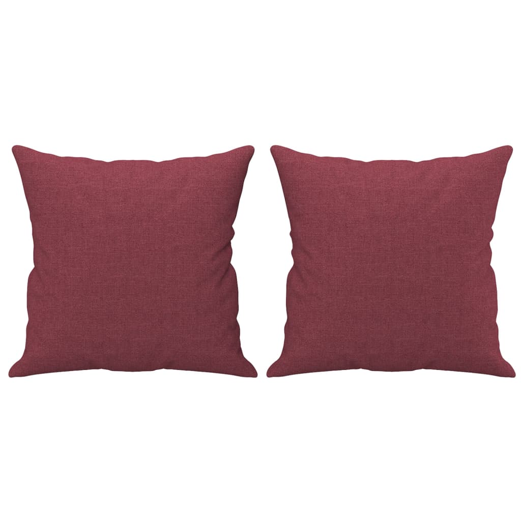 2-Sitzer-Sofa mit Zierkissen Braun 120 cm Stoff