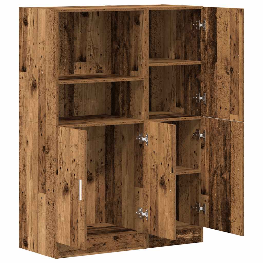 2-tlg. Küchenschrank-Set Weiß Holzwerkstoff