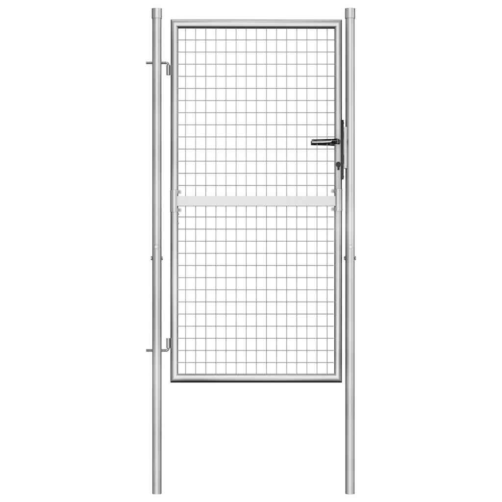 Gartentor verzinkter Stahl 100 x 75 cm Silber