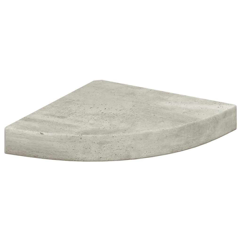 Schwebende Eckregale 2 Stk. Hochglanz-Weiß 25x25x3,8 cm MDF