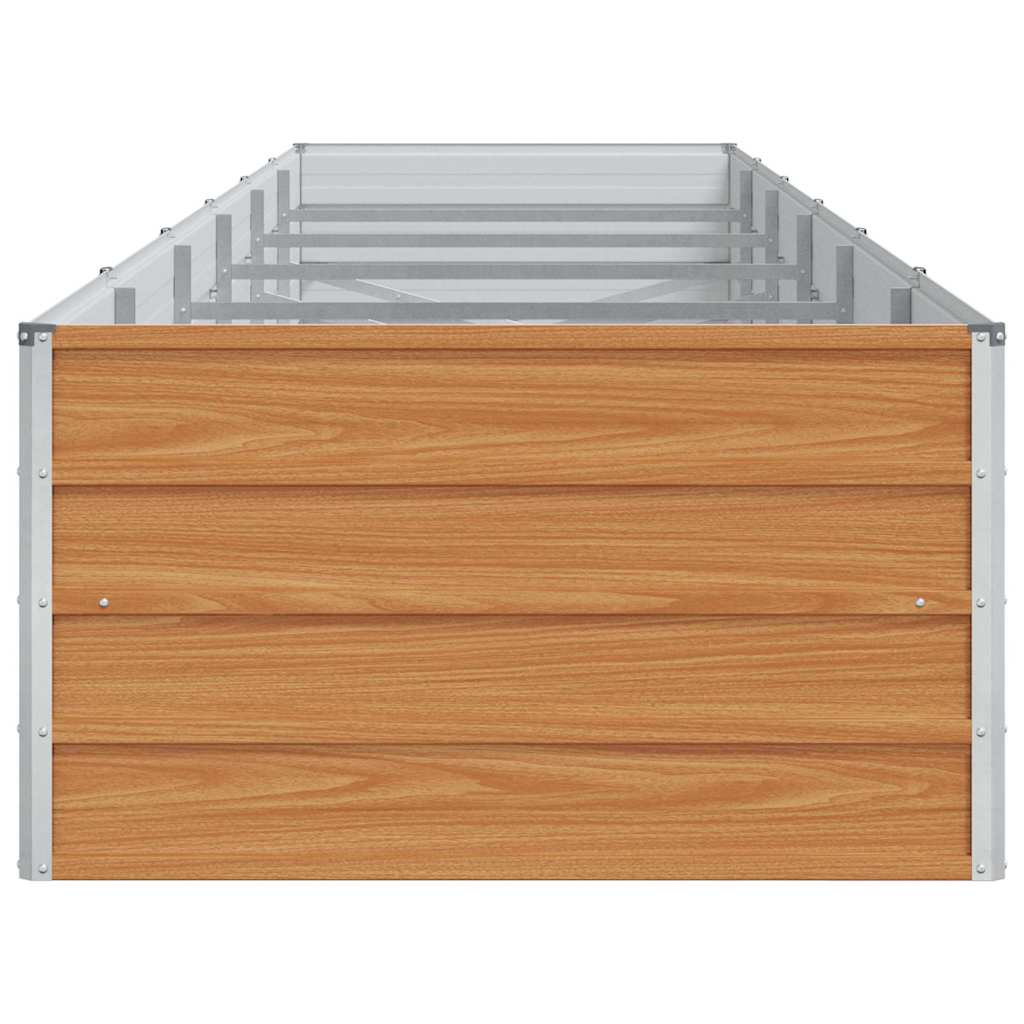 Hochbeet Hellbraun 100 x 100 x 77 cm Verzinkter Stahl