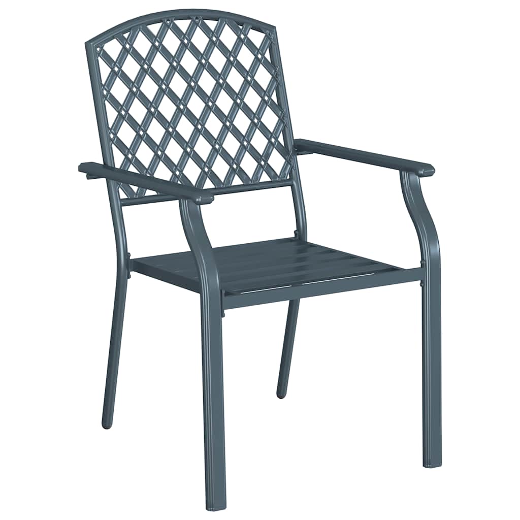 Gartenstuhl 2 pcs Anthrazit 56 x 65 x 89 cm Stahl