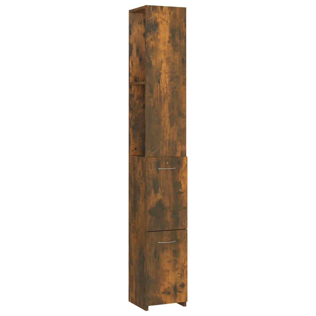Badschrank Weiß 25x26,5x170 cm Holzwerkstoff