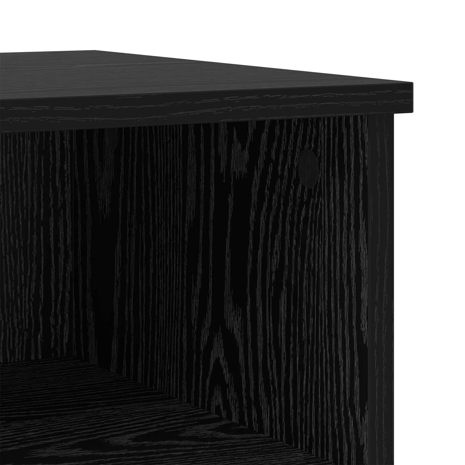 Bettschrank Schwarz Eichen-Optik 40 x 35 x 50 cm Holzwerkstoff