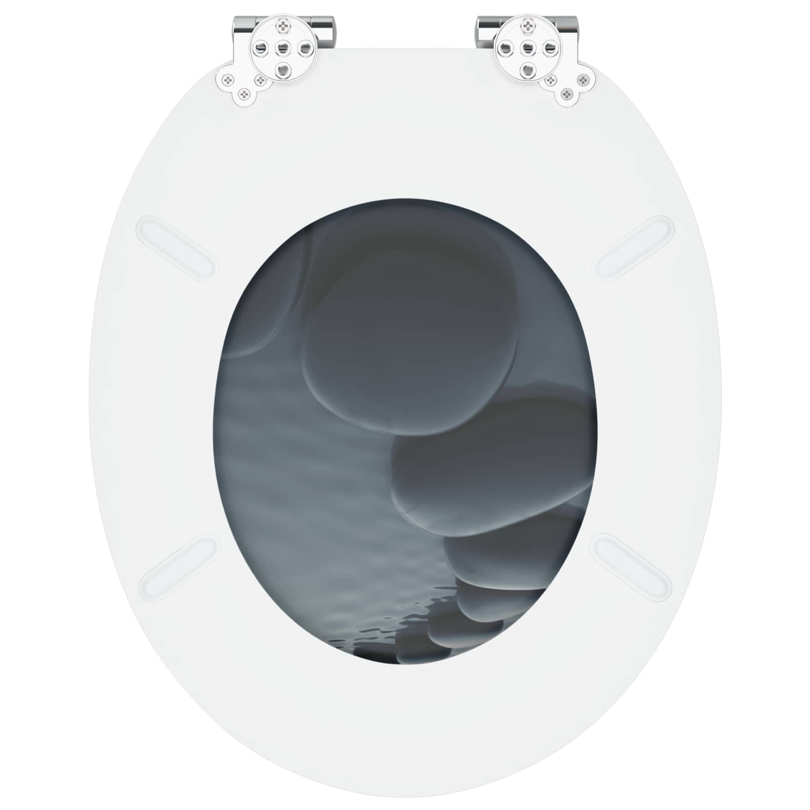 Toilettensitz MDF Deckel Schlichtes Design Weiß