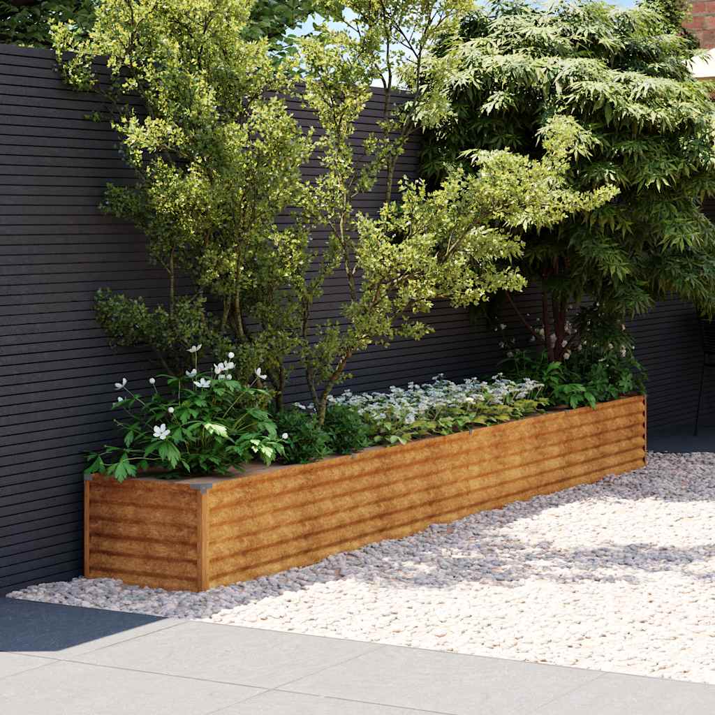 Garten-Hochbeet 100 x 50 x 36 cm Cortenstahl