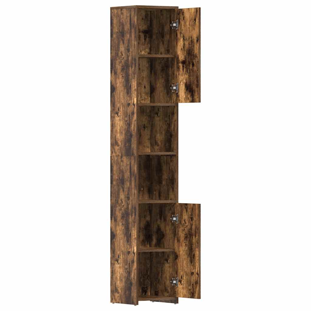 Badezimmerschrank Weiß 30x30x183,5 cm Holzwerkstoff