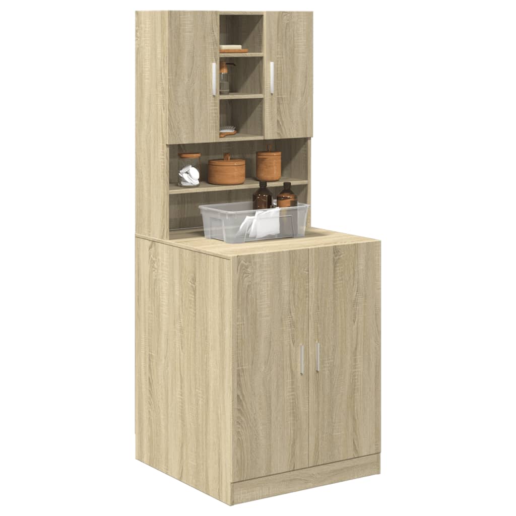 Waschmaschinenschrank Weiß 70,5x25,5x90 cm